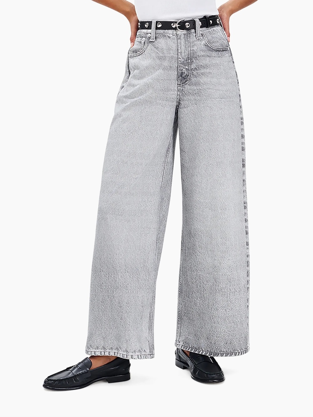 Rag & Bone Miramar Sofie Wide Leg Ankle Jeans Women’s Size 29 Icy Grey NWT - Picture 5 of 17